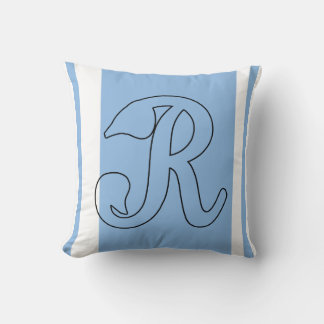 R Monogrammed Pillow