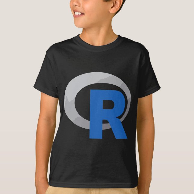R Official Logo Programming Language T-Shirt (Front)