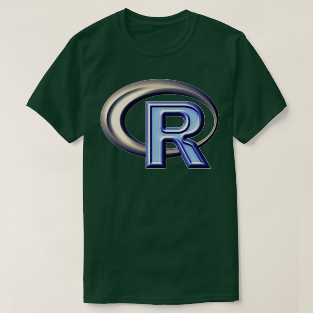 R programming language R logo T-Shirt (Design Front)