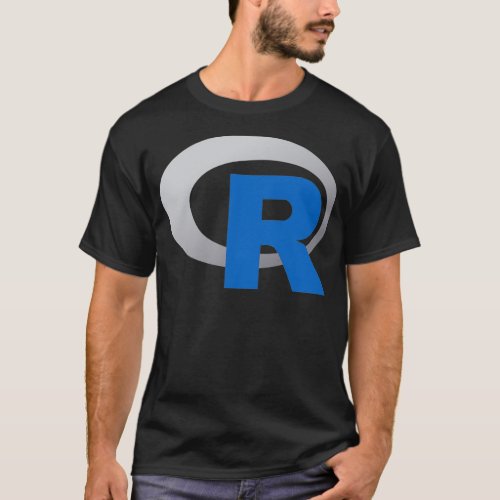 R Programming Language Rlang Icon Dark Mode T_Shirt