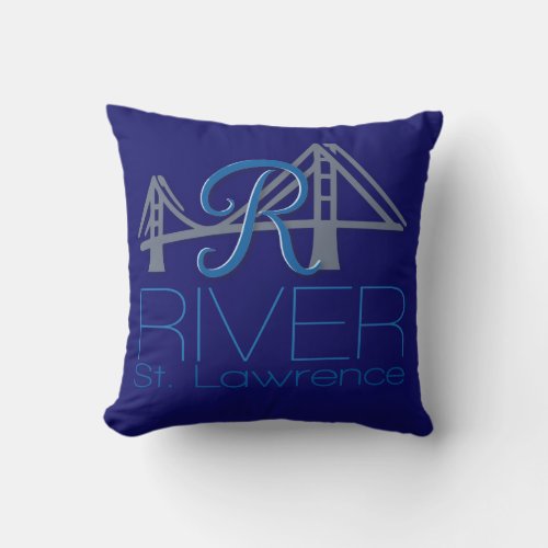 R River- Saint Lawrence Throw Pillow