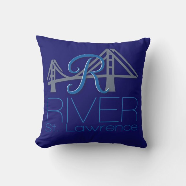 R River- Saint Lawrence Throw Pillow (Front)