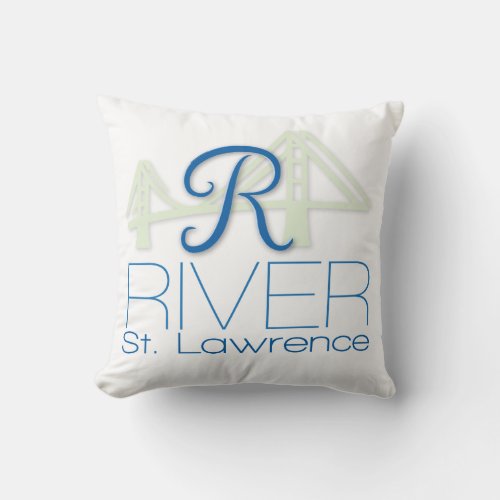 R River- Saint Lawrence Throw Pillow