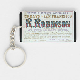 R Robinson Clipper sailing ship 1863 Keychain