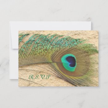 R.s.v.p. Peacock Feather Matching Invitations by PersonalCustom at Zazzle