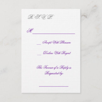 R.S.V.P. RSVP CARD