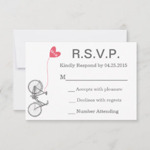R.S.V.P. Wedding Invite Bike and Heart