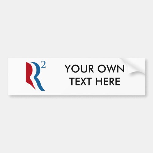 R SQUARED _ ROMNEY RYAN 2012png Bumper Sticker