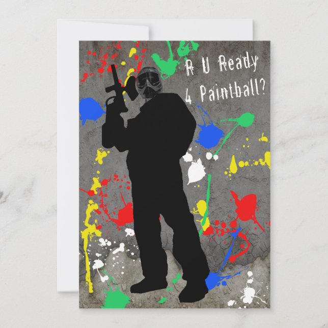 R U Ready 4 Paintball? Invitation (Front)