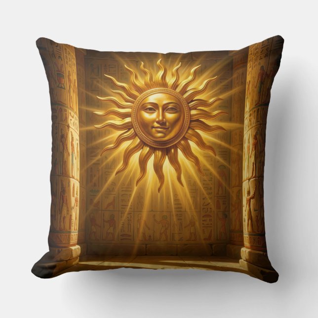 Ra – Ägyptischer Sonnengott´1 Throw Pillow (Front)