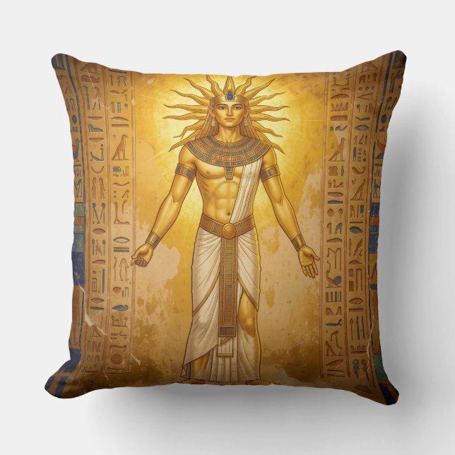 Ra – Ägyptischer Sonnengott´2 Throw Pillow (Front)