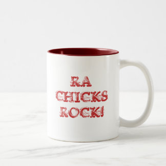 RA CHICKS ROCK! Two-Tone COFFEE MUG