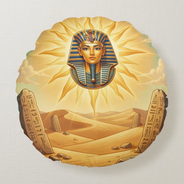 Ra – Egyptian Sun God´2 Round Pillow (Front)