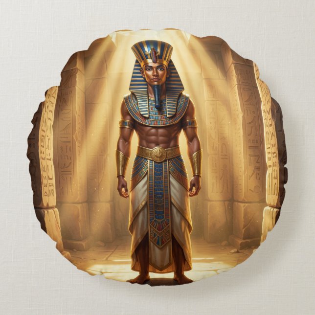 Ra - Egyptian sun god´3 Round Pillow (Front)