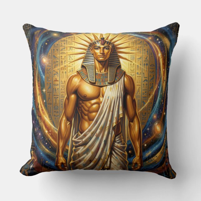Ra – Egyptian Sun God´4 Throw Pillow (Front)