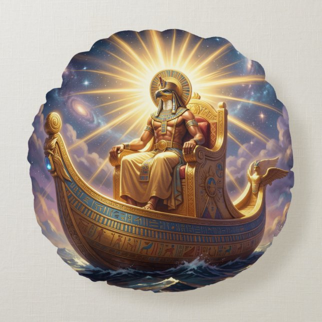 Ra – Egyptian Sun God´5 Round Pillow (Front)