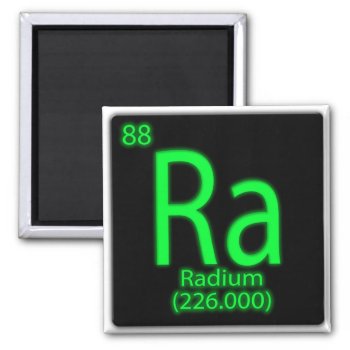 Ra Radium Glowing In The Dark. Radium Was Used As Magnet by Funkyworm at Zazzle