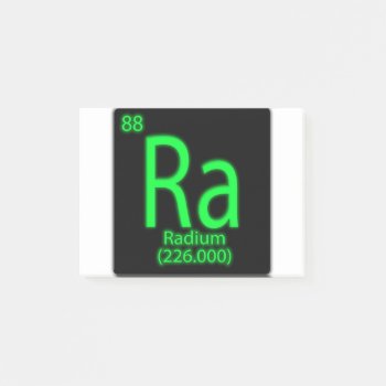 Ra Radium Glowing In The Dark. Radium Was Used As Post-it Notes by Funkyworm at Zazzle