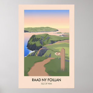 Raad ny Foillan Hiking Trail Travel Poster
