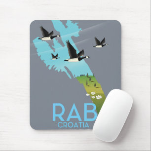 Rab Coratia vintage style map Mouse Pad