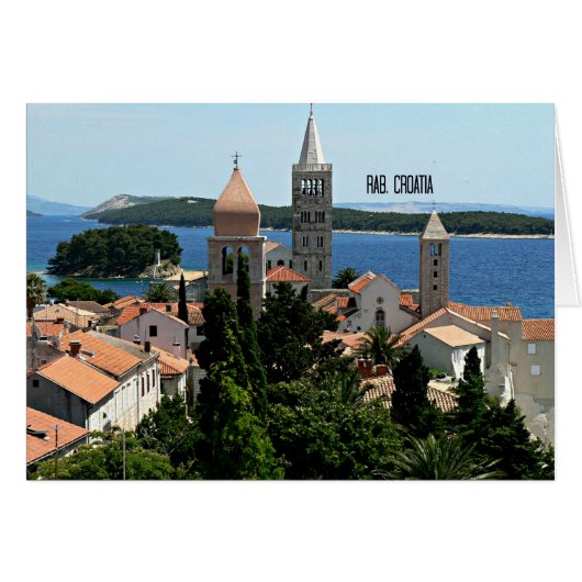 Rab, Croatia landscape photograph Cards (Front Horizontal)