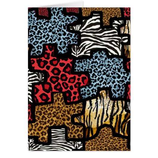 RAB Rockabilly Animal Print Puzzle Cards (Front)
