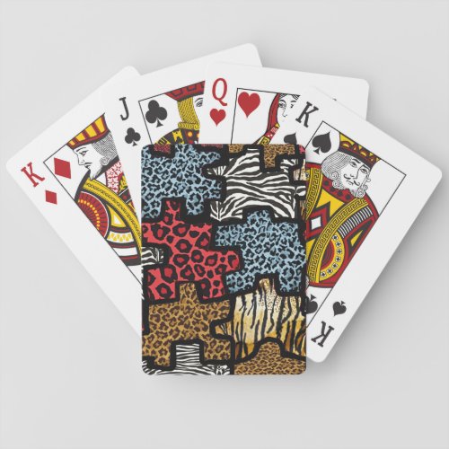 RAB Rockabilly Animal Print Puzzle Playing Cards