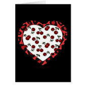 RAB Rockabilly Cherries Leopard Print Heart (Front)