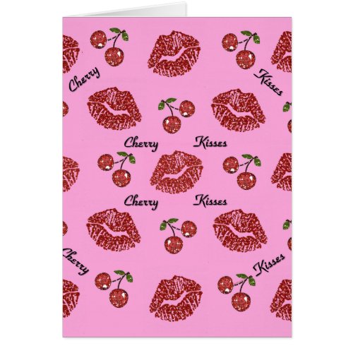 RAB Rockabilly Cherry Kisses on Pink