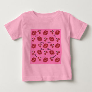 RAB Rockabilly Cherry Kisses on Pink Baby T-Shirt