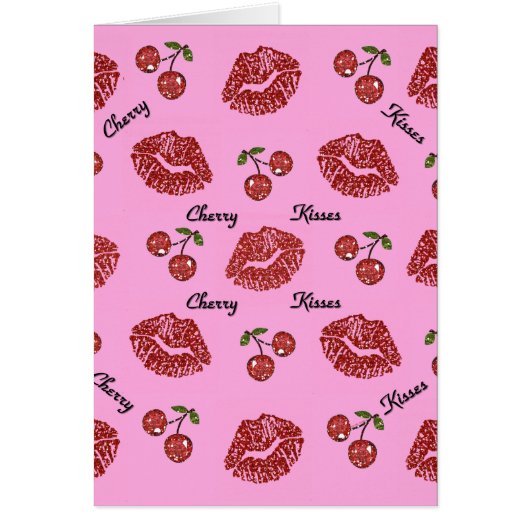 RAB Rockabilly Cherry Kisses on Pink Cards (Front)
