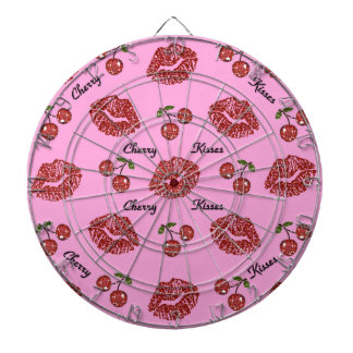 RAB Rockabilly Cherry Kisses on Pink Dart Board