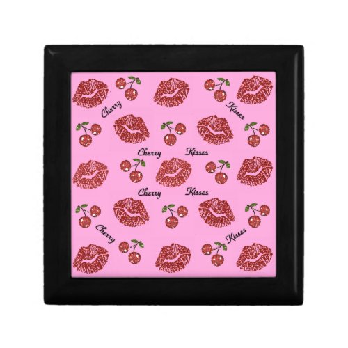 RAB Rockabilly Cherry Kisses on Pink Gift Box