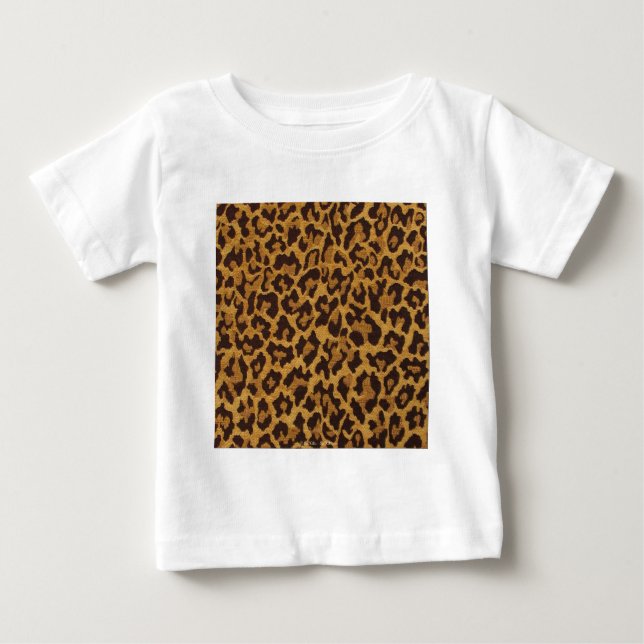 RAB Rockabilly Leopard Print Brown Gold Baby T-Shirt (Front)