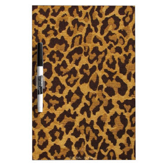 RAB Rockabilly Leopard Print Brown Gold Dry-Erase Board
