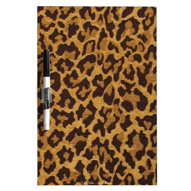 RAB Rockabilly Leopard Print Brown Gold Dry-Erase Board (Front)