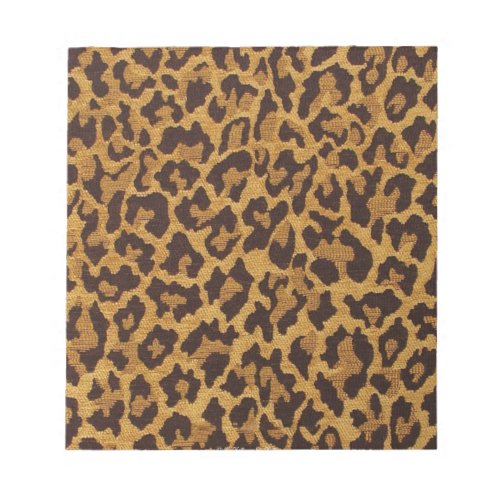 RAB Rockabilly Leopard Print Brown Gold Notepad