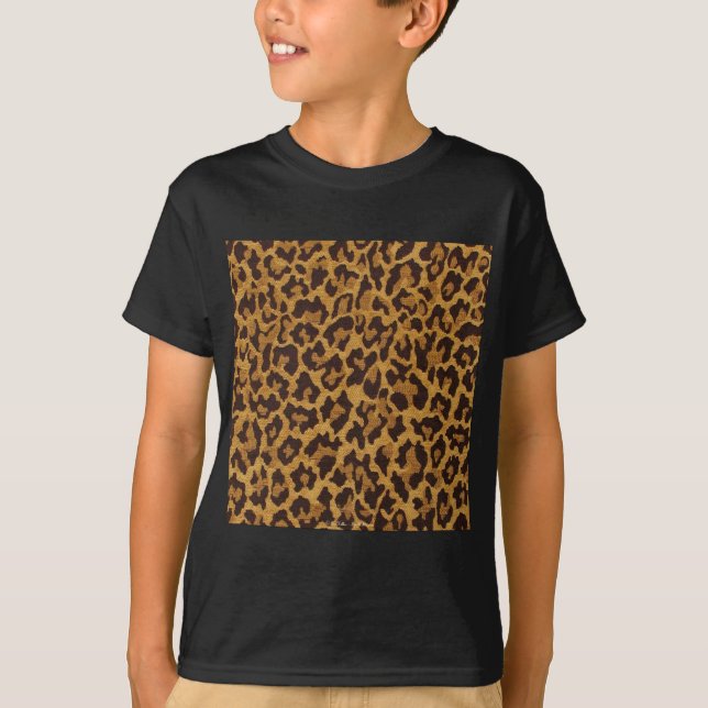 RAB Rockabilly Leopard Print Brown Gold T-Shirt (Front)