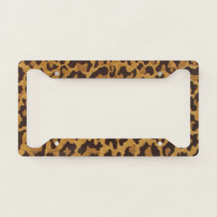 RAB Rockabilly Leopard Print License Plate Frame
