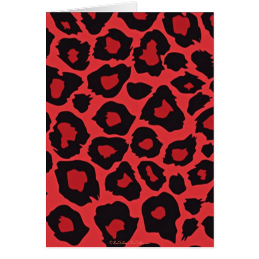 RAB Rockabilly Leopard Print Red Black Cards (Front)
