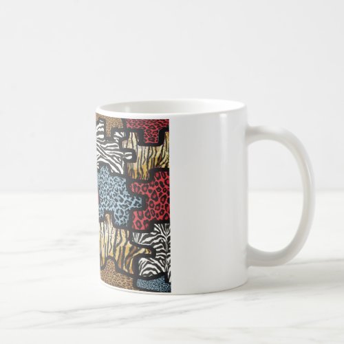 RAB Rockabilly Leopard Zebra Puzzle Print Gifts Coffee Mug