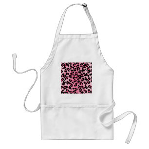 RAB Rockabilly Pink Cheetah Print Adult Apron