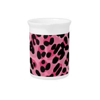 RAB Rockabilly Pink Cheetah Print Beverage Pitcher