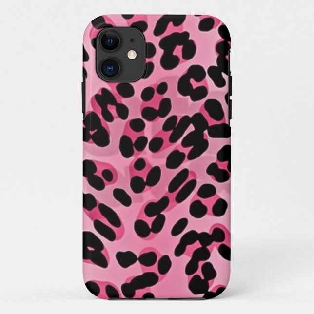 RAB Rockabilly Pink Cheetah Print Case-Mate iPhone Case (Back)