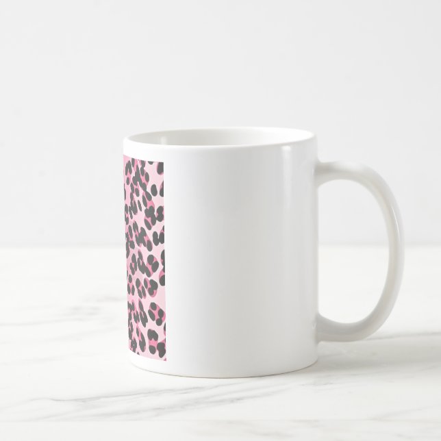 RAB Rockabilly Pink Cheetah Print Coffee Mug (Right)