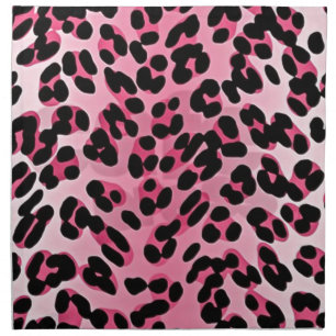 RAB Rockabilly Pink Cheetah Print Napkin