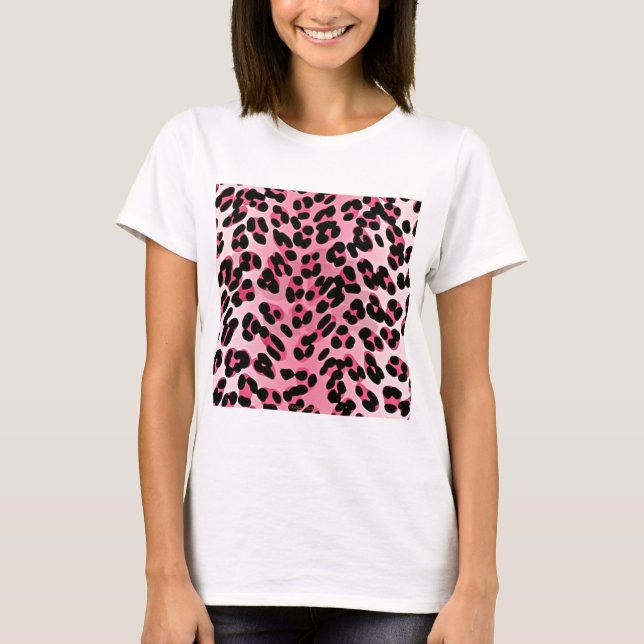 RAB Rockabilly Pink Cheetah Print T-Shirt (Front)