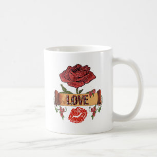 RAB Rockabilly Roses, Love & Lipstick Coffee Mug