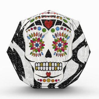 RAB Rockabilly Sugar Skull on Zebra Print Award