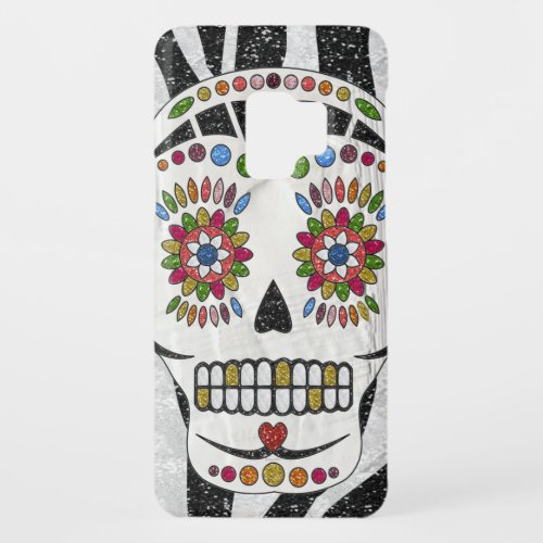 RAB Rockabilly Sugar Skull on Zebra Print Case_Mate Samsung Galaxy S9 Case